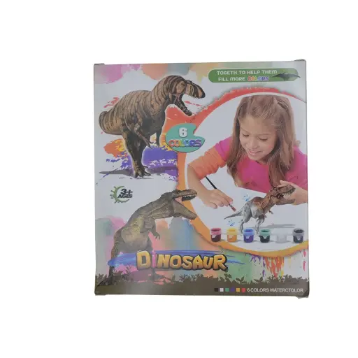 PLASTER PAINTING-DINOSAUR WORLD W/COLORS 1BOX 