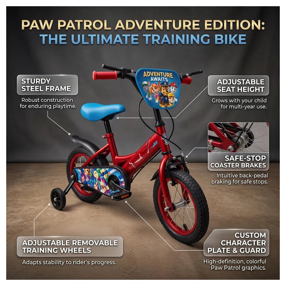 RYD 12 INCH EVA BIKE W/DIY PAW PATROL DECO SET