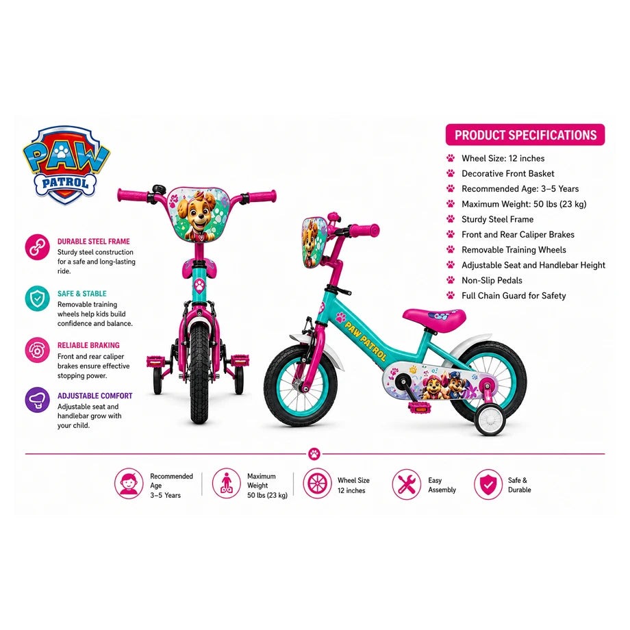 RYD 12 INCH BIKE W/DIY SKY & EVEREST DECO SET