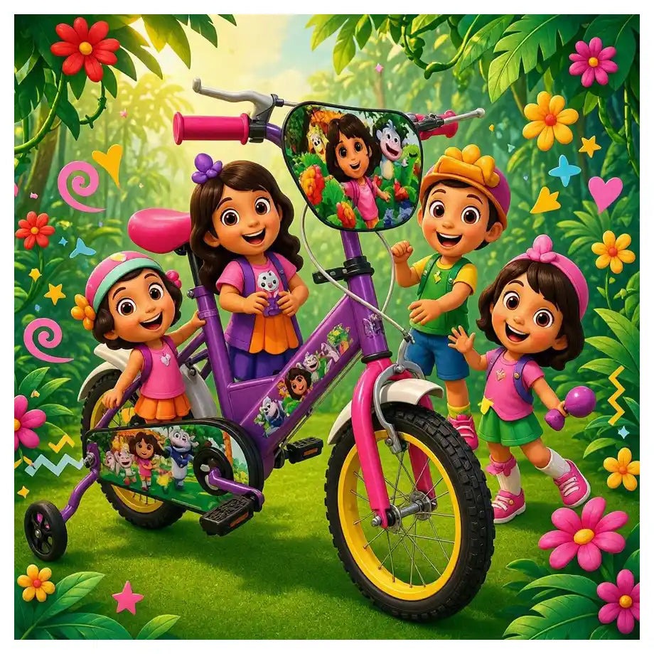 RYD 12 INCH BIKE W/DIY DORA-THE-EXPLORER DECO SET