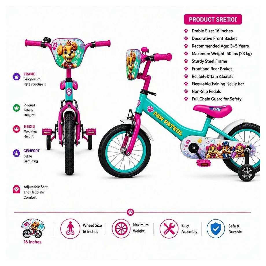 RYD 16 INCH BIKE W/DIY SKY & EVEREST DECO SET