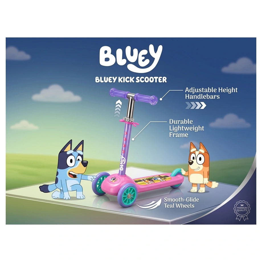 RYD 3W-MICRO SCOOTER W/DIY BLUEY (PINK) DECO SET