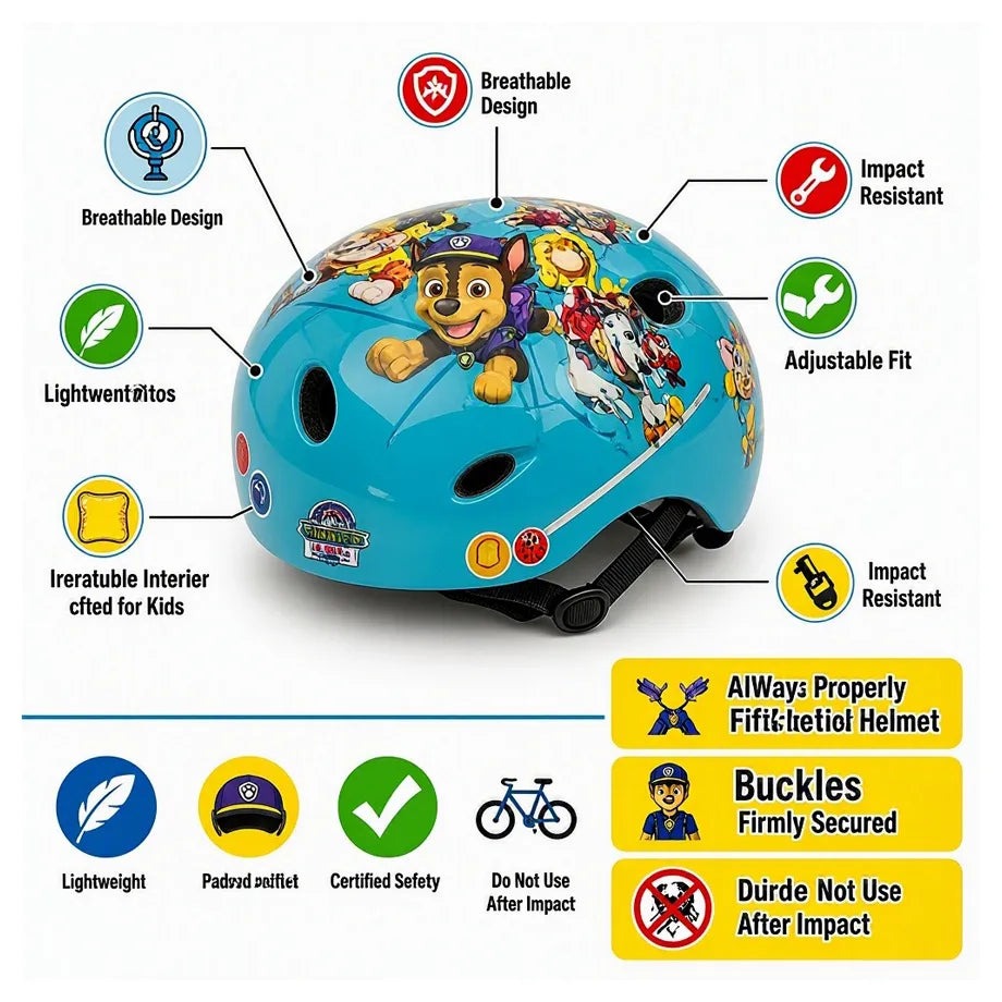 RYD EPS HELMET W/DIY PAW PATROL DECO SET