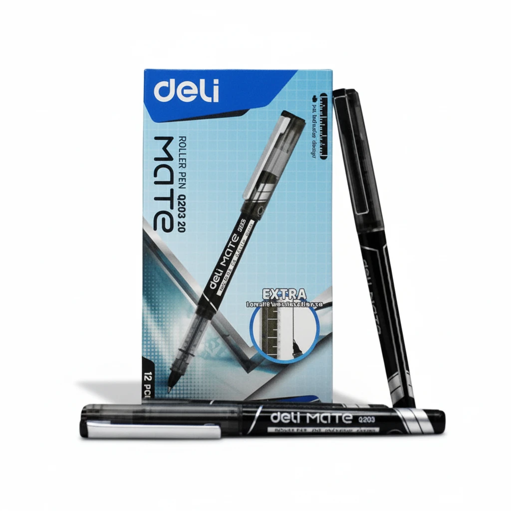 Deli Mate Roller Pen Black 0.5mm