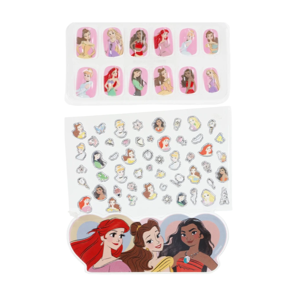 Disney Princess 66-Piece Press-On Nail & Sticker Set – Townley