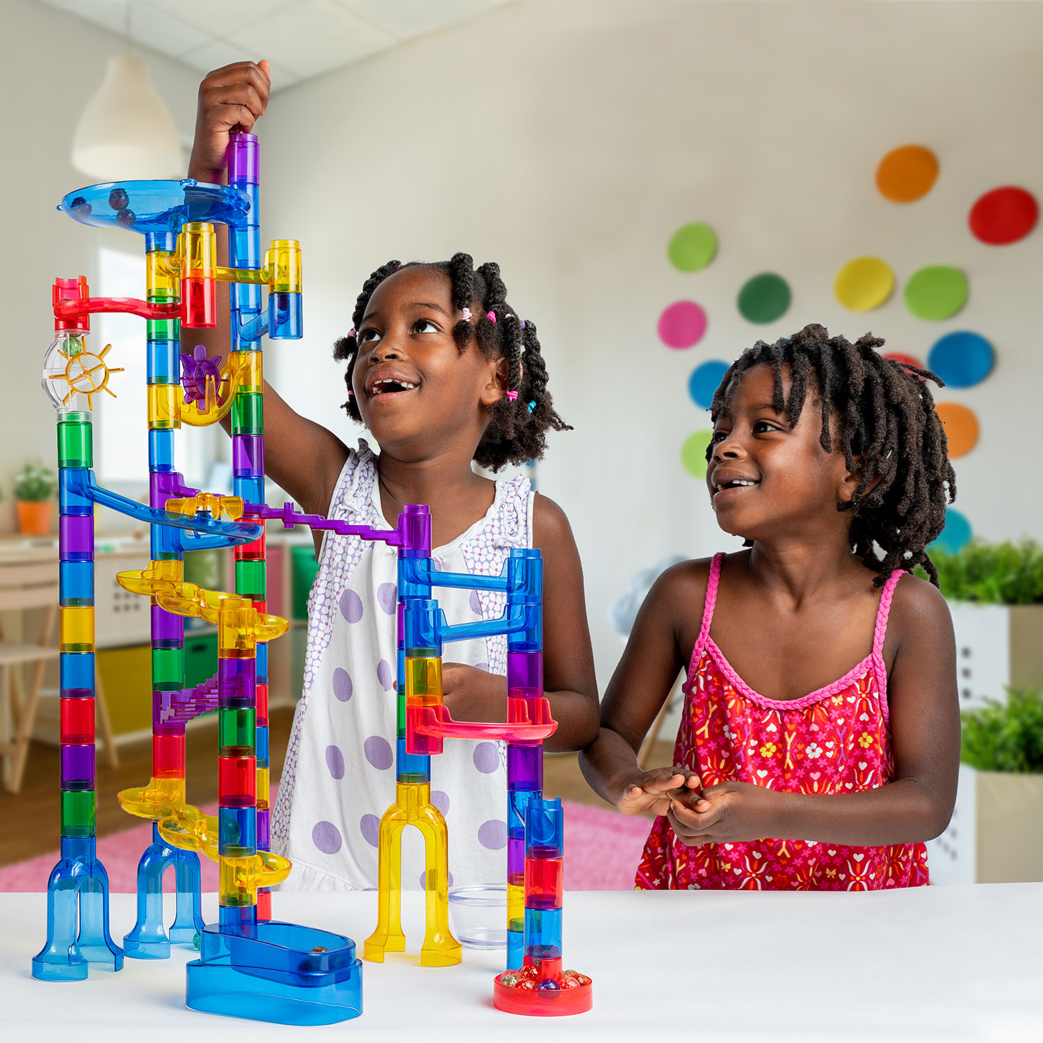NATIONAL GEOGRAPHIC Glow-in-the-Dark Marble Run – 50 Pieces