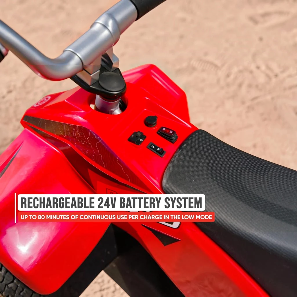 RAZOR DIRT QUAD ELECTRIC ATV — RED (13 KM/H, AGES 8+)