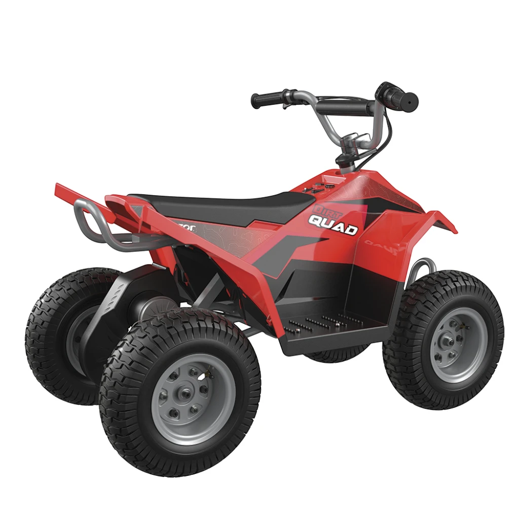 RAZOR DIRT QUAD ELECTRIC ATV — RED (13 KM/H, AGES 8+)