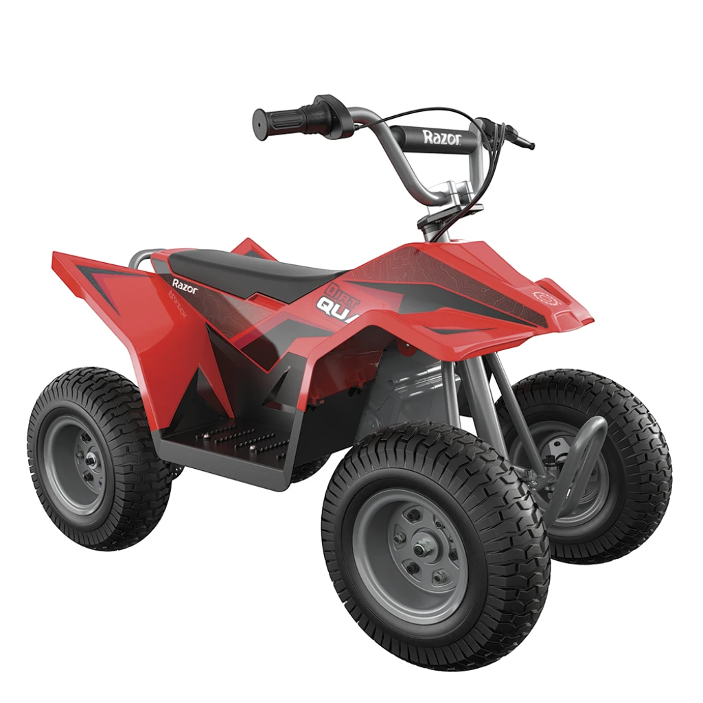 RAZOR DIRT QUAD ELECTRIC ATV — RED (13 KM/H, AGES 8+)