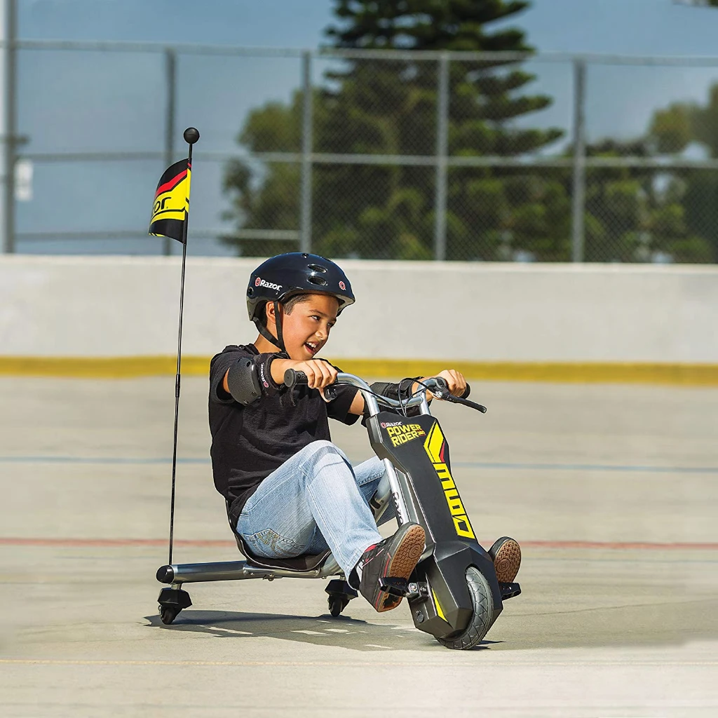RAZOR POWERRIDER 360 ELECTRIC TRICYCLE — YELLOW/BLACK (13 KM/H)