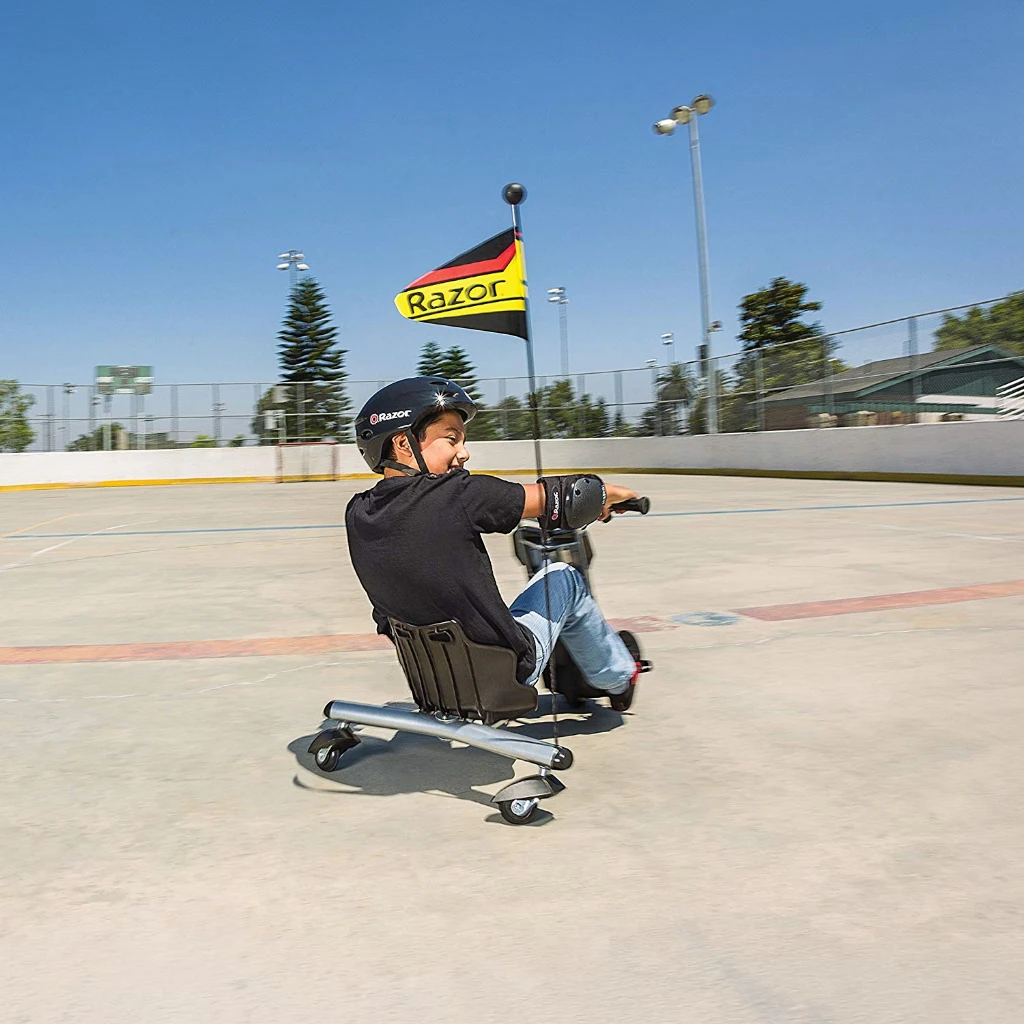 RAZOR POWERRIDER 360 ELECTRIC TRICYCLE — YELLOW/BLACK (13 KM/H)