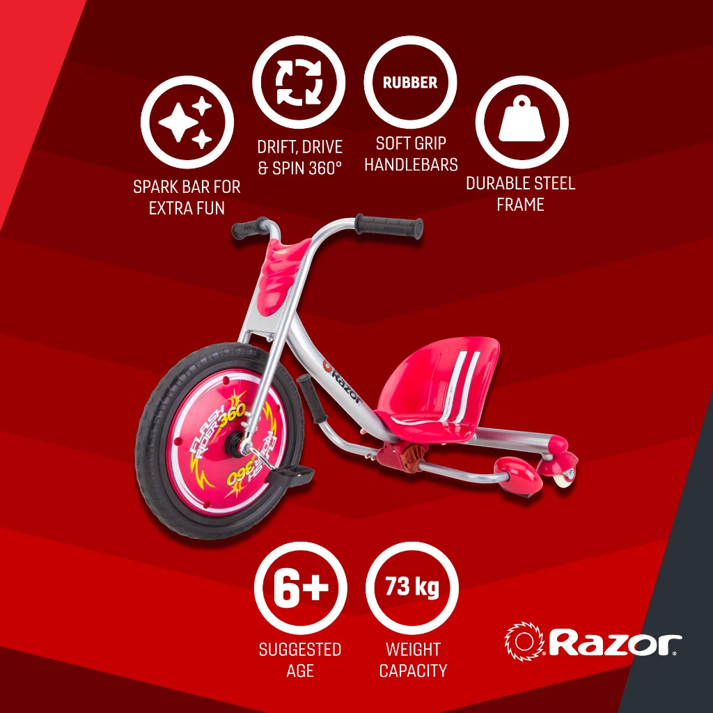 RAZOR FLASHRIDER 360 V2 ELECTRIC DRIFT TRIKE