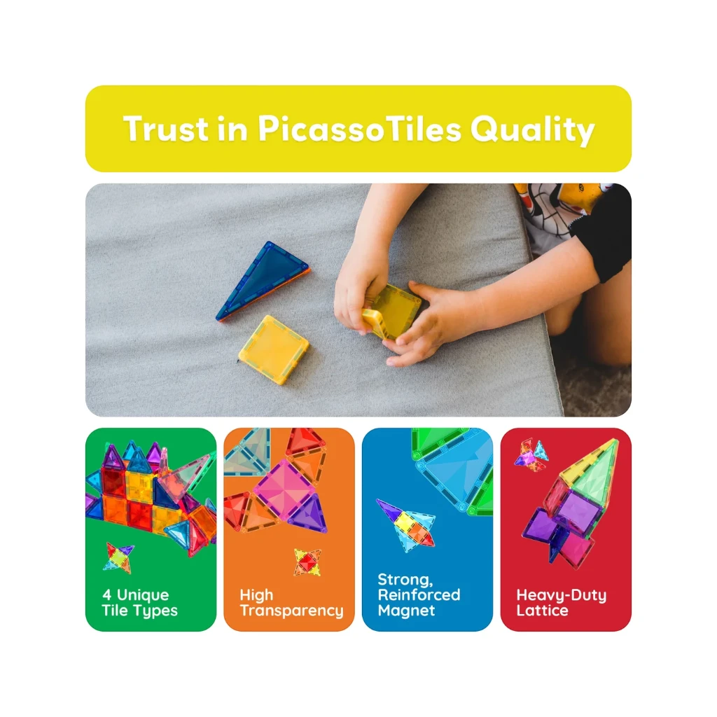 PICASSOTILES — MINI DIAMOND SERIES: 40-PIECE MAGNETIC BUILDING BLOCK SET