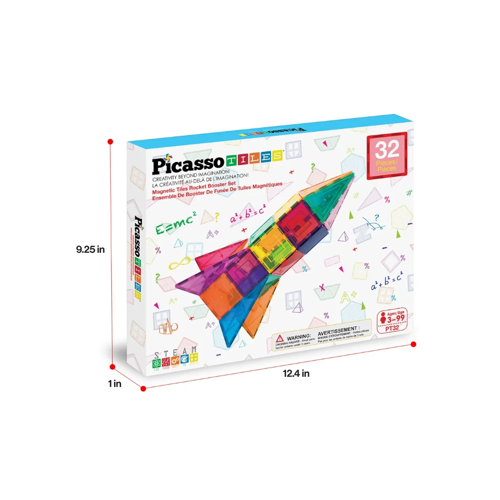 PICASSOTILES — MAGNETIC ROCKET BOOSTER THEME SET (32 PIECES)