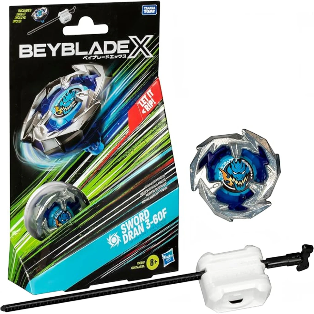 BEYBLADE X — SWORD DRAN 3-60F STARTER PACK WITH LAUNCHER (AGES 8+)