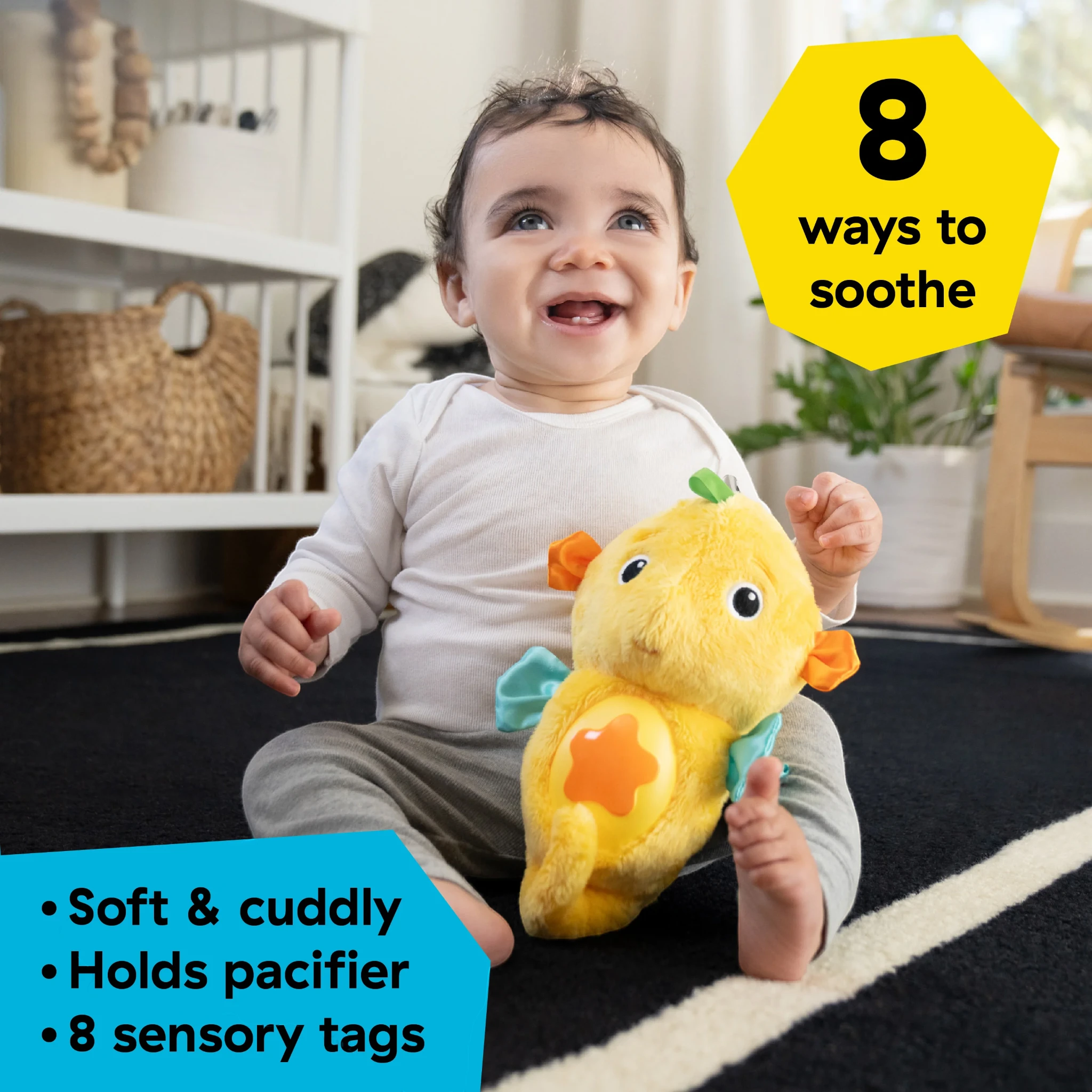 Baby Einstein Sea Dreams Seahorse™ Plush Soother Yellow