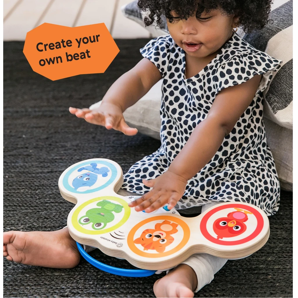 Baby Einstein × Hape Magic Touch Drums™ Wooden Musical Toy
