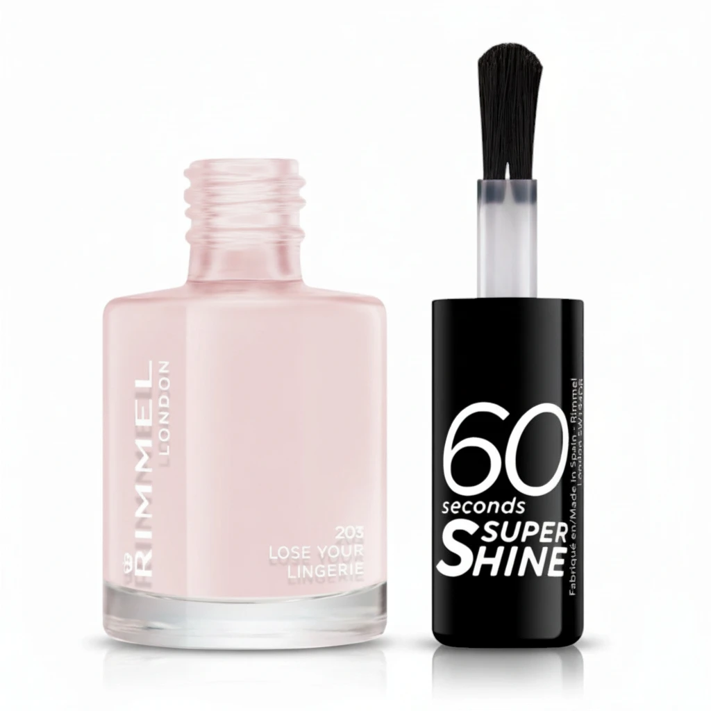Rimmel London 60 Seconds Super Shine Nail Polish - 203 Lose Your Lingerie (8 ml)