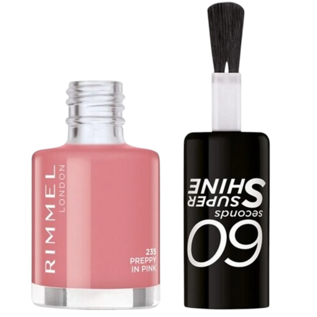 Rimmel London 60 Seconds Nude Nail Polish - 235 Preppy In Pink (8 ml)
