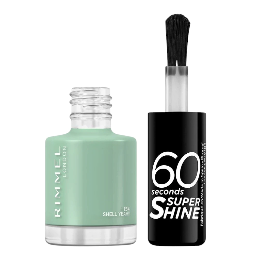 Rimmel London 60 Seconds Summer Shimmer Nail Polish - 154 Shell Yeah! (8 ml)