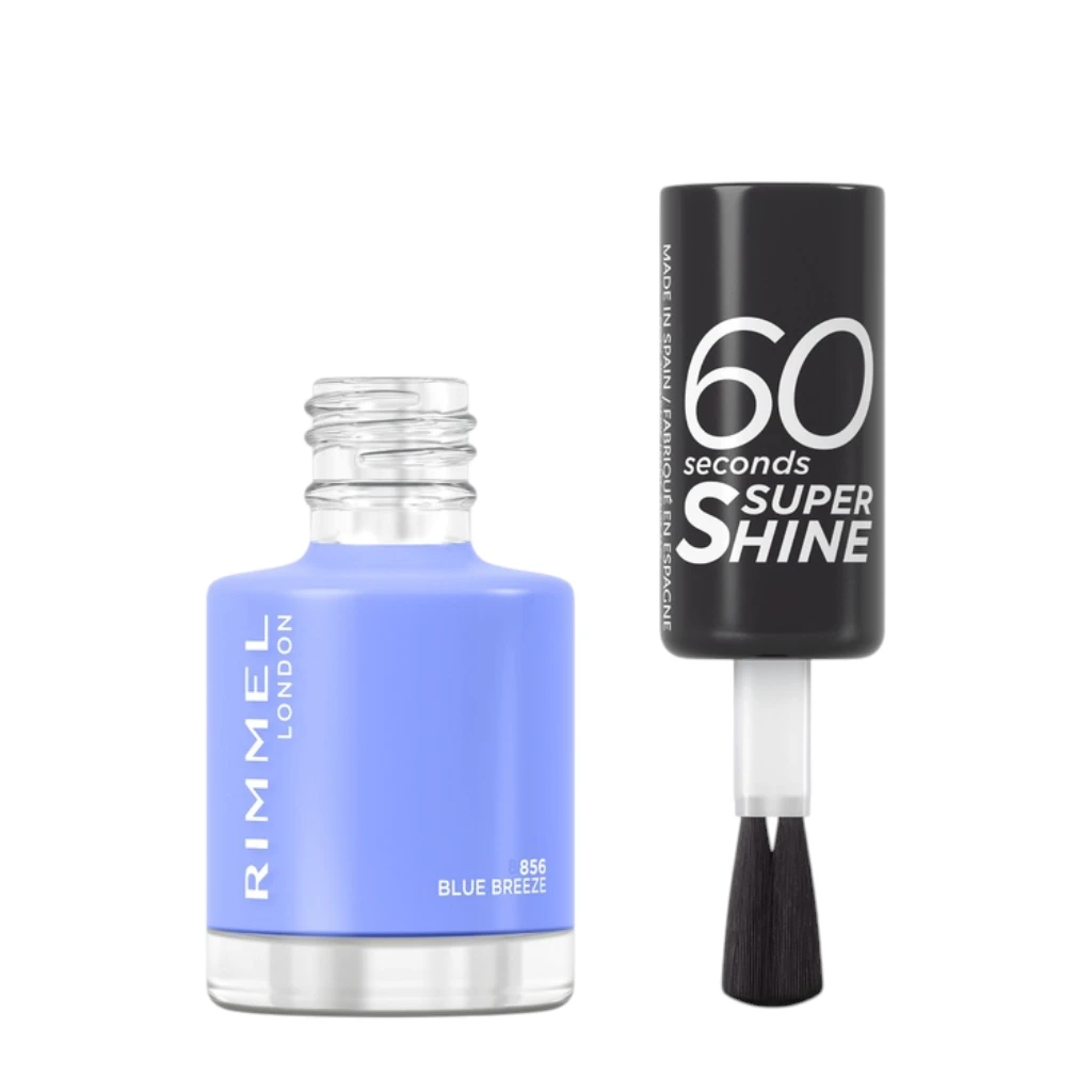 Rimmel London 60 Seconds Super Shine Nail Polish - 856 Blue Breeze (8 ml)