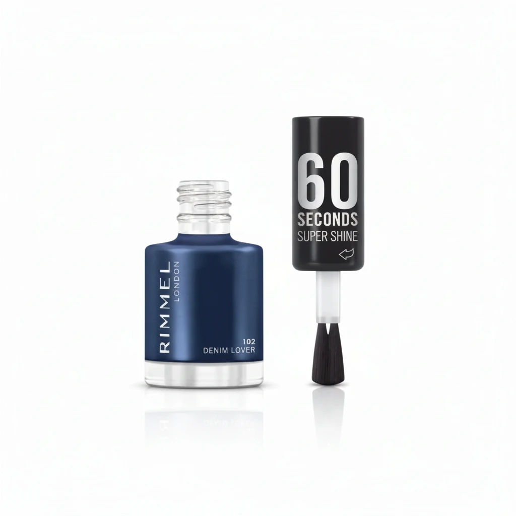 Rimmel London 60 Seconds Super Shine Nail Polish - 102 Denim Lover (8 ml)