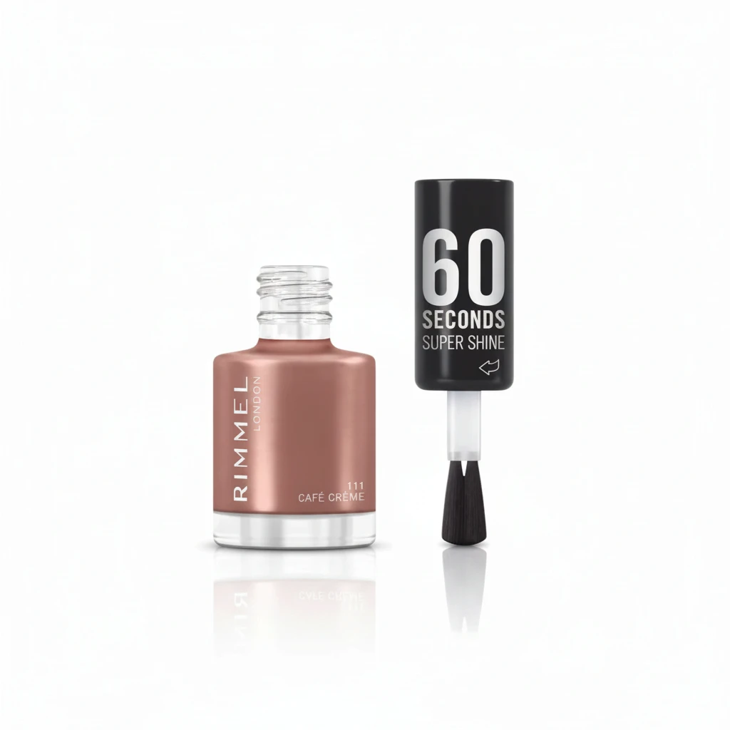 Rimmel London 60 Seconds Super Shine Nail Polish - 111 Café Crème (8 ml)