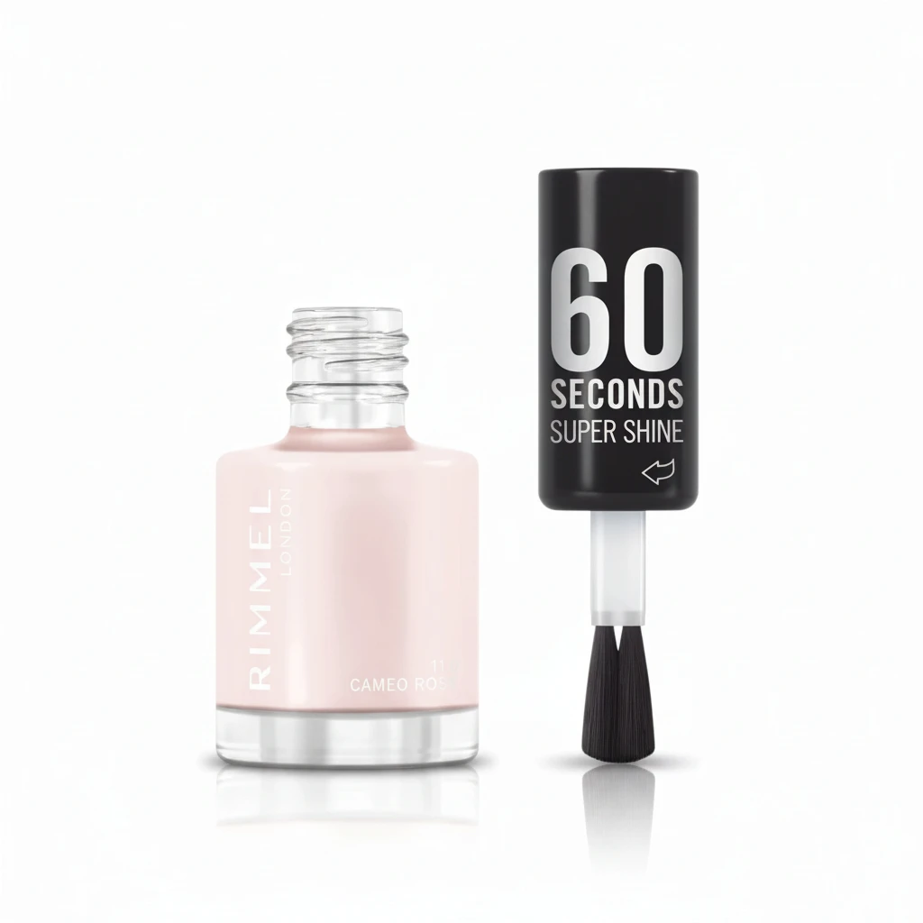 Rimmel London 60 Seconds Super Shine Nail Polish - 108 Cameo Rose (8 ml)