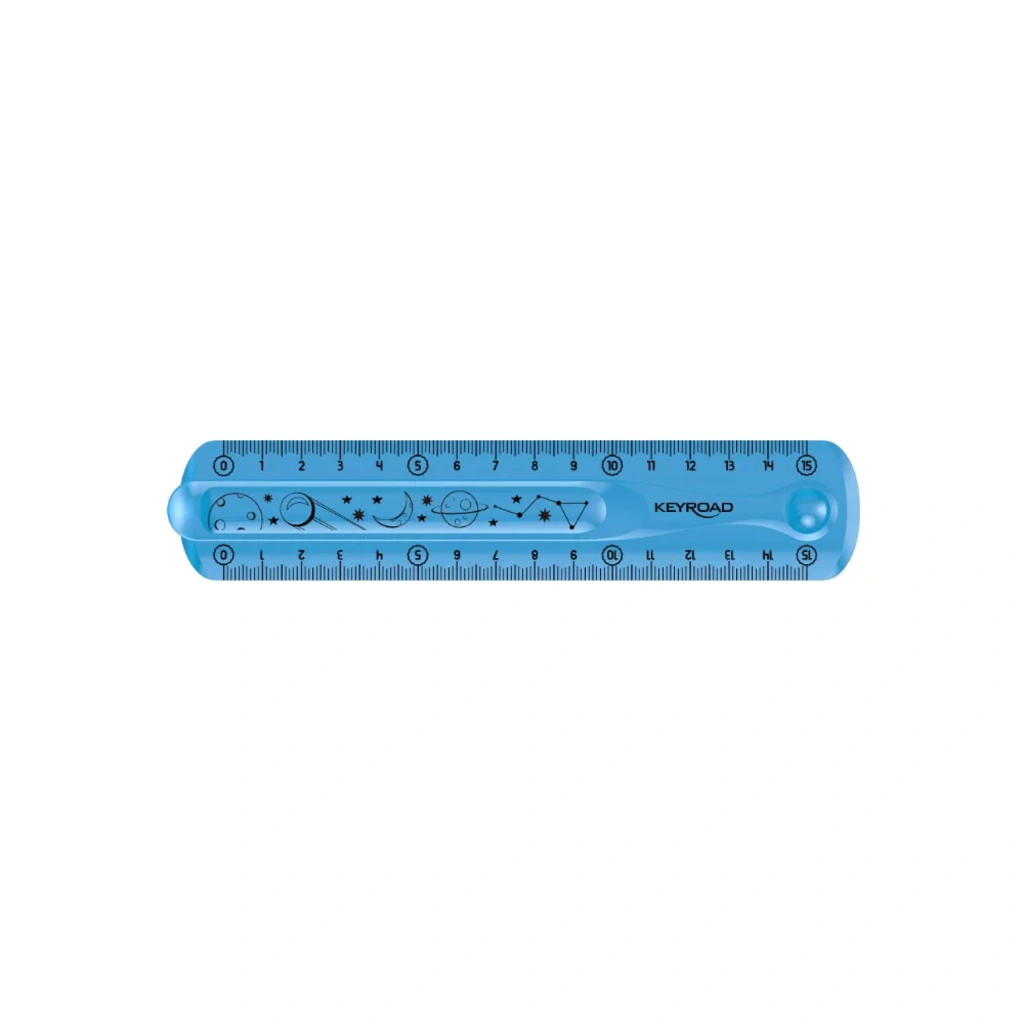 Keyroad 15cm Flexible Ruler No: (blue)
