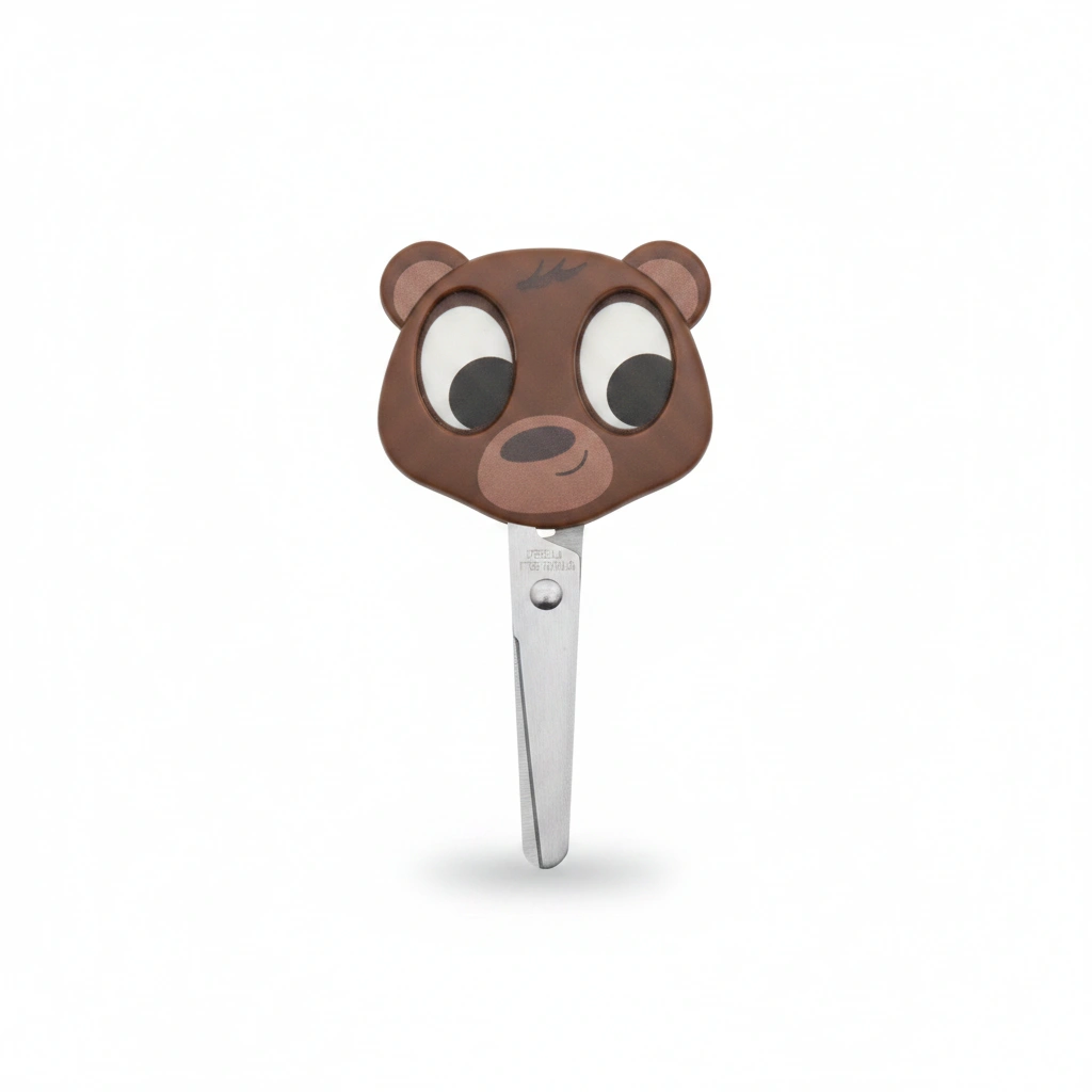 Penha Round Head Scissors - Jungle Animals 1 Pc (Brown)