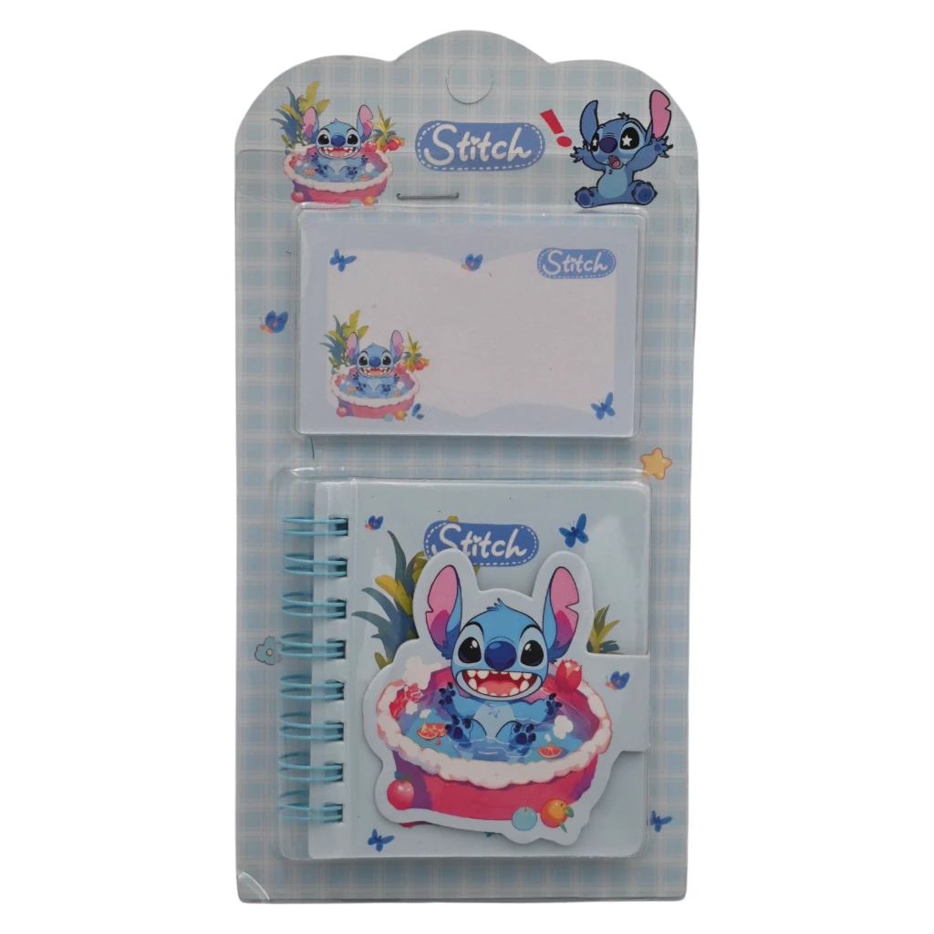 Stitch Spiral Notebook 70×78mm (blue)
