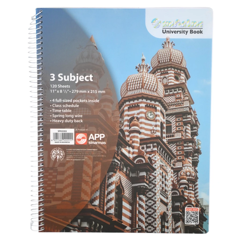 Sinarline Spiral NoteBook 120 Sheets 1pc (02)