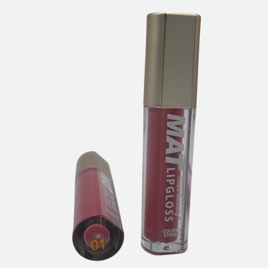 Kiss Beauty Lip Gloss Mat 1PC (01-Dusty Rose)