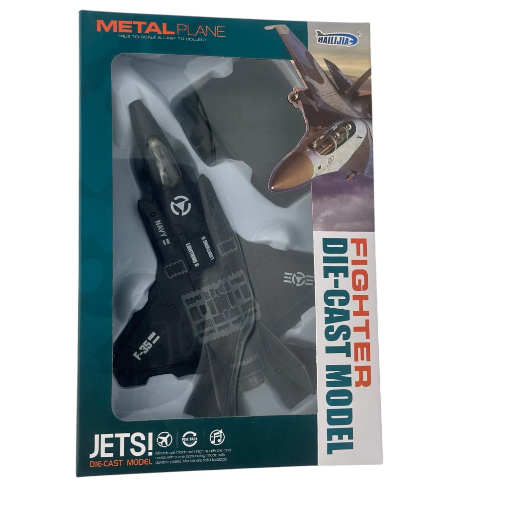 Die-Cast Fighter Jet Model Aircraft (Black)