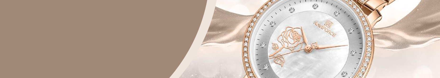 Elegant women’s watch with rose gold details