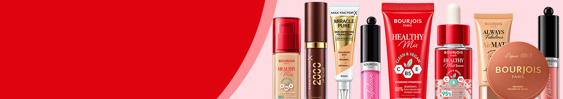 Makeup products including foundation, blush and lipstick available online in Qatar