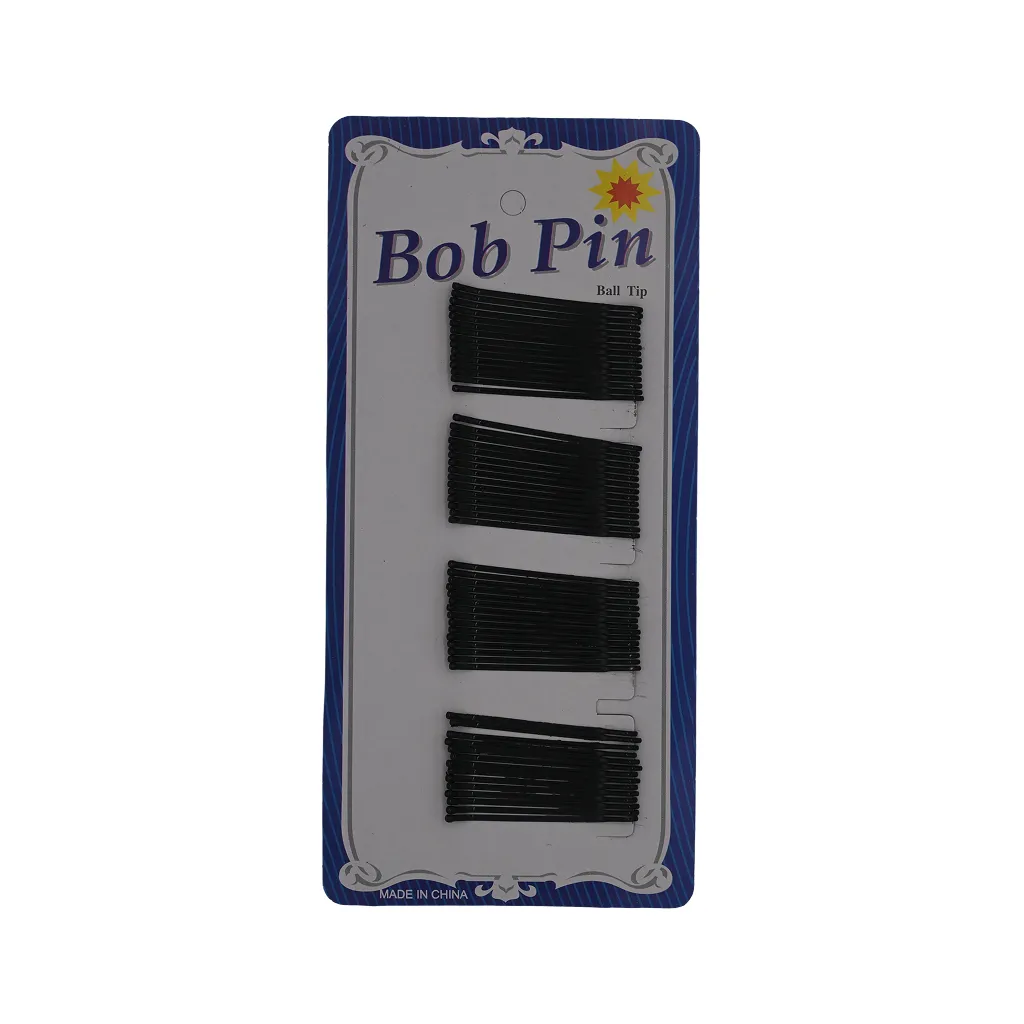 Bob Pin Card Black 1card x 60pcs,4cm