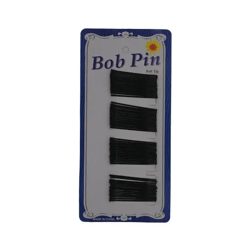 Bob Pin Card Black 1card x 60pcs,4cm