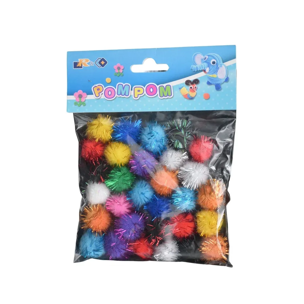 Glitter Pompoms 1Pkt