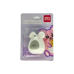 Deli Pencil Sharpener-Animal Family 1Pc