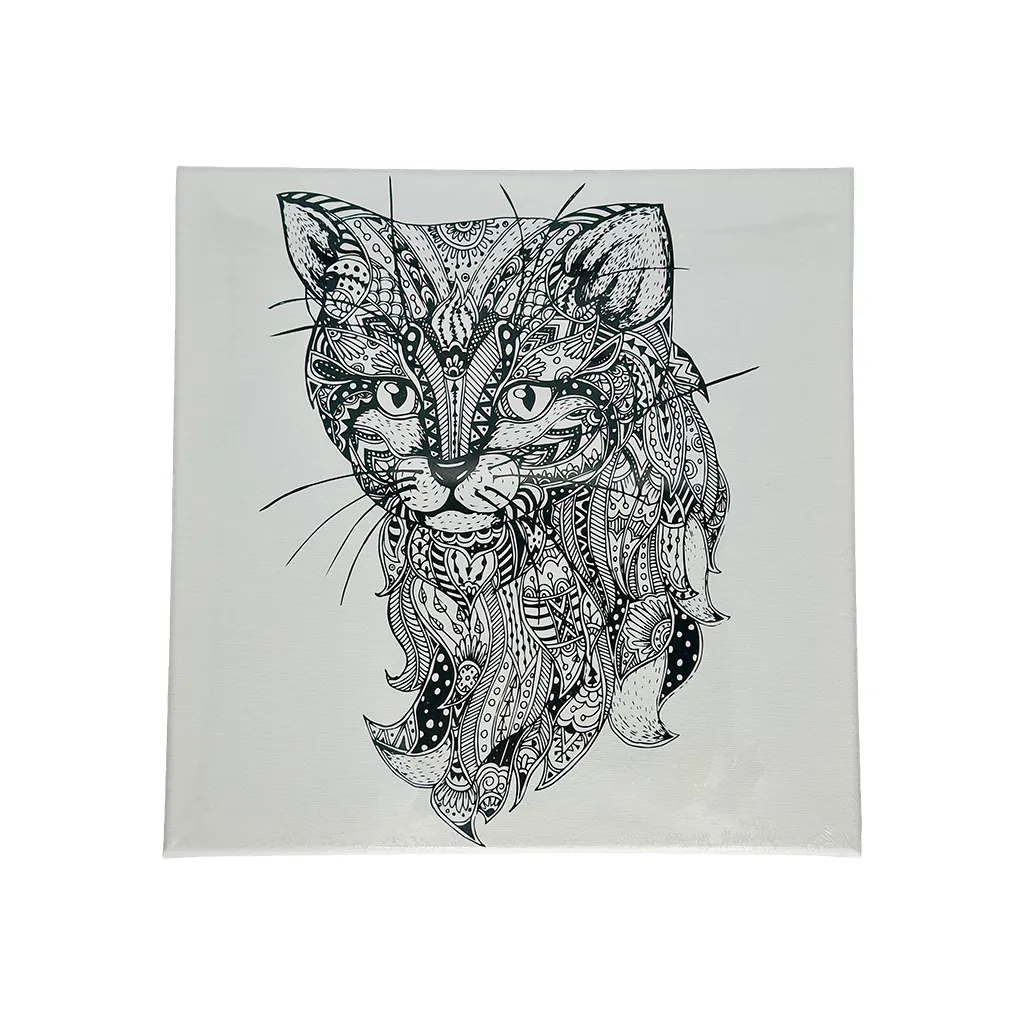 PRINTED CANVAS SQUARE SHAPE W/ART KIT 30*30CM 1PC 