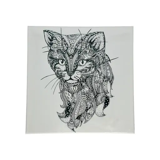PRINTED CANVAS SQUARE SHAPE W/ART KIT 30*30CM 1PC 