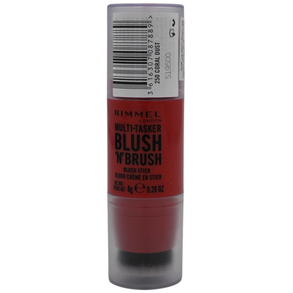 Rimmel London Multi-Tasker Blush ‘N’ Brush - 250 Coral Dust - 8g