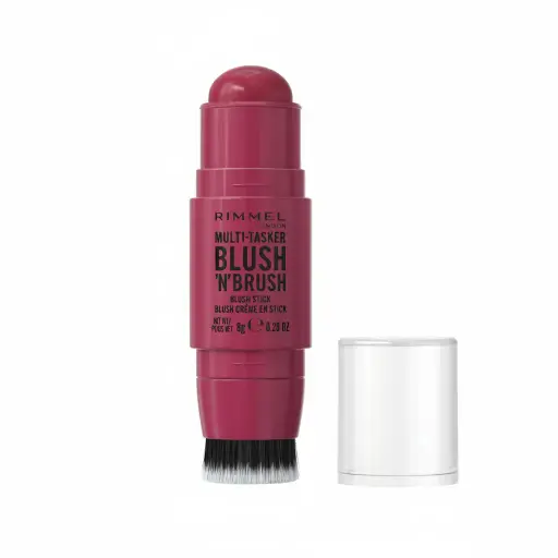 Rimmel London Multi-Tasker Blush ‘N’ Brush - 200 Fushia Glam - 8g