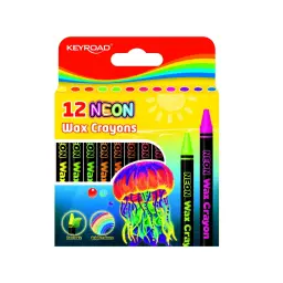 Keyroad Neon Wax Crayons 12PCS 1Pkt