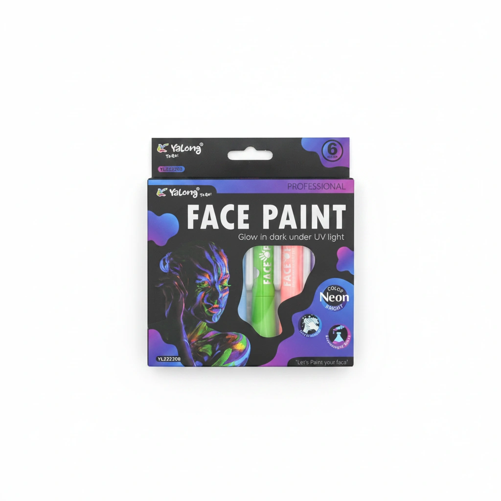 Yalong Face Paint Neon Bright Color 6Pcs No-YL222208
