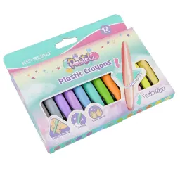 Keyroad Pastel Plastic Crayons Twin Tip 12pcs