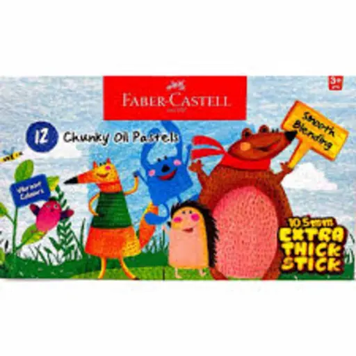 Faber-Castell Chunky Oil Pastels 12 Pcs