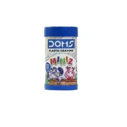Doms Miniz Plastic Crayons 12*1Box 57 mm