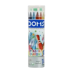 Doms Plastic Crayons Erasable & Sharpenable14 Shades 110mm
